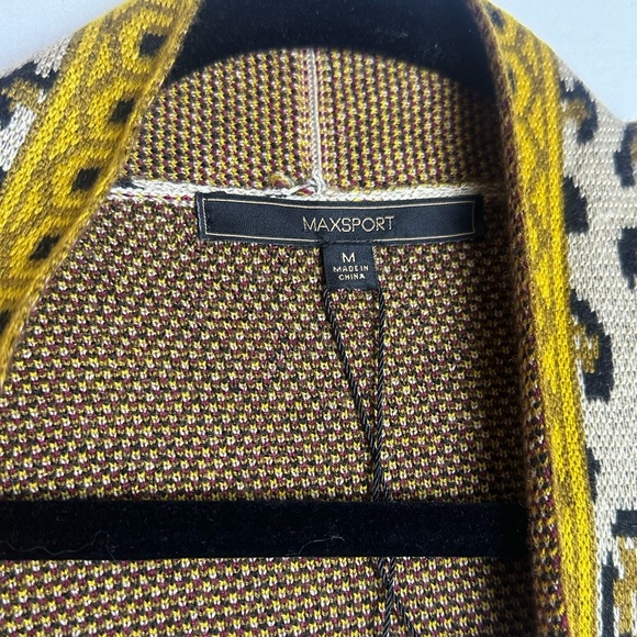 ❗️ NEW Max Sport $368 Maxi Duster Knit Cardigan Fall Colors Size Medium - Picture 6 of 12